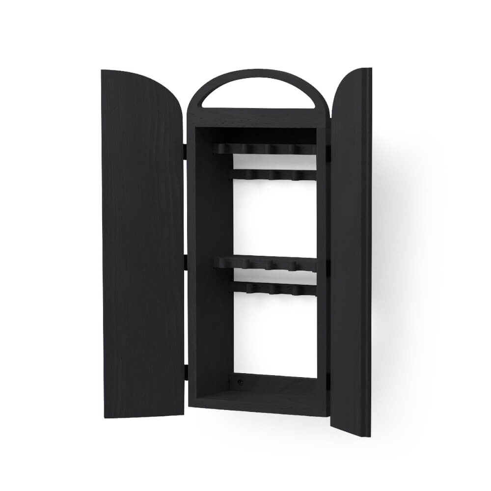 ตู้กุญแจติดผนังดีไซน์สวยไม้บีชจริง Pana Objects รุ่น Miti Plus: ฺBlack Key Cabinets ทำสีดำ size 16x9x41 ซม